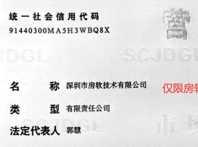 营业执照资料展示
